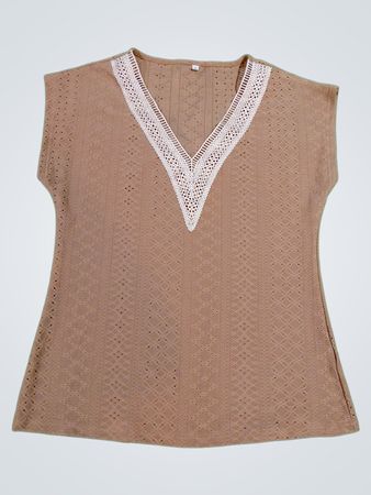 Brown Crochet Top