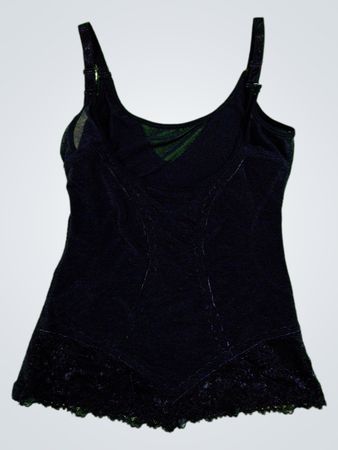 Unbranded Black Nylon Cami Top 2X