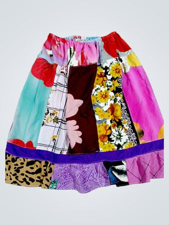 Multicolored Patchwork Skirt