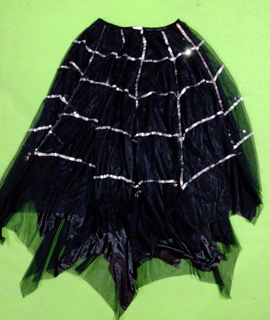 Spirit Black Tulle Skirt with Silver Web Design