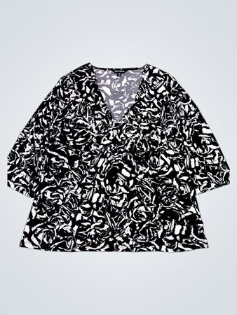 George Floral Rose Print V-Neck Top