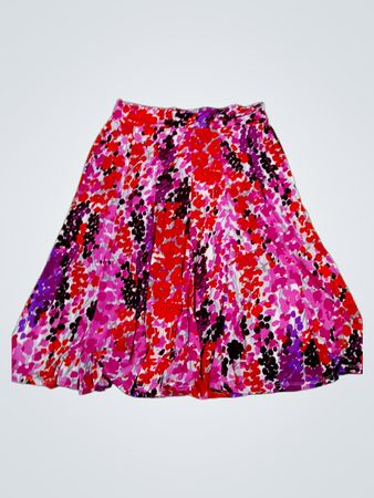Floral Pleated Skirt
