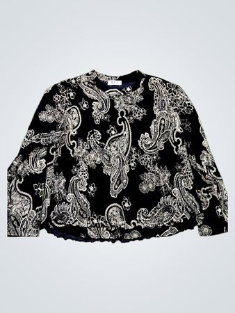 Black Paisley Blouse
