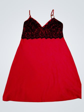 Red Lace-Trimmed Sleeper