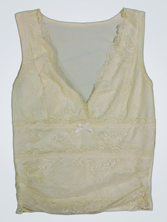 White Lace Trim Cami Top