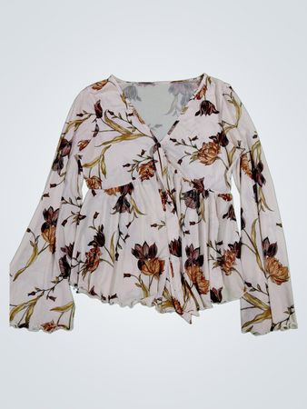 Floral Long-Sleeve Blouse