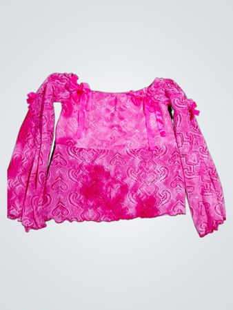 Unbranded Pink Lace Long Sleeve Top