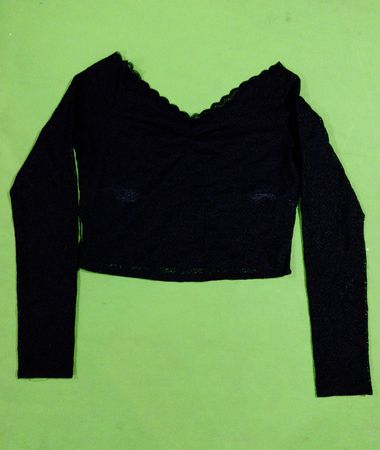 Black Long-Sleeve Top