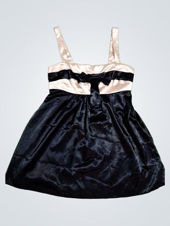 A. BYER Black and Beige Dress