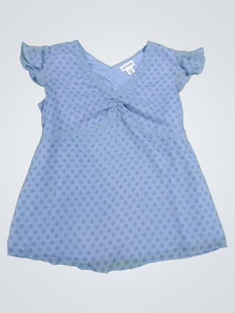 Motherhood Maternity Blue Polka Dot Top