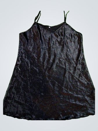 Black Satin Tank Top