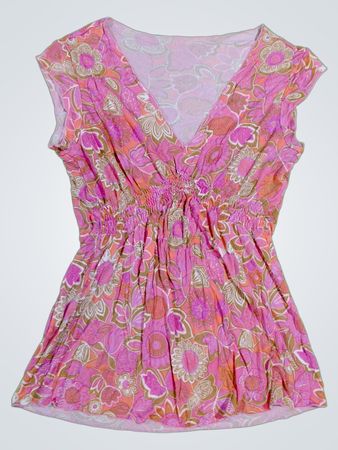 Pink Floral Peplum Top
