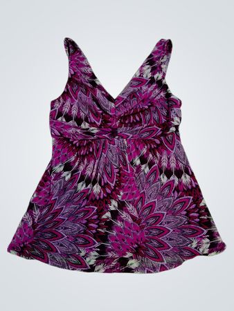 APT 9 Women's Purple Floral Tank Top
