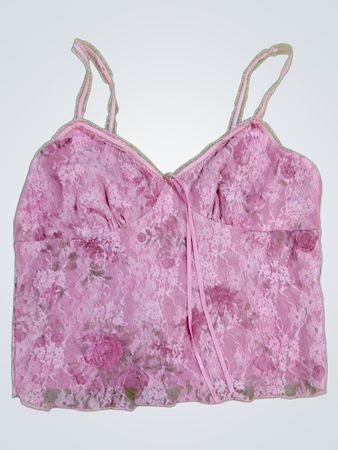 Pink Floral Lace Camisole