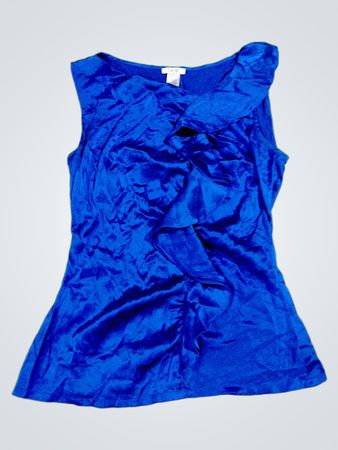 Blue Silk Top