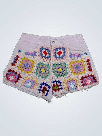 White Crochet Shorts