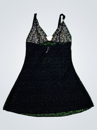 Gilligan & O'Malley Intimates Black Lace Slip Dress