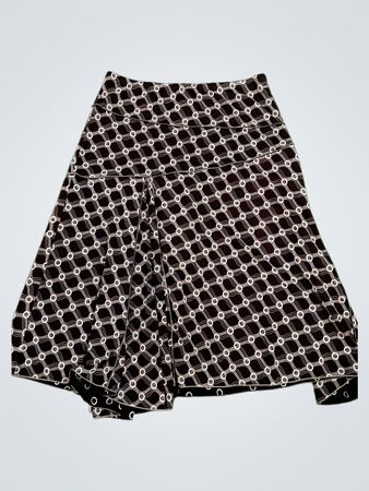 Max Studio Black and White Patterned Skirt
