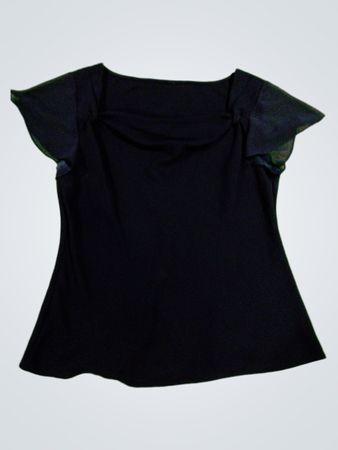 Black Short Sleeve Top