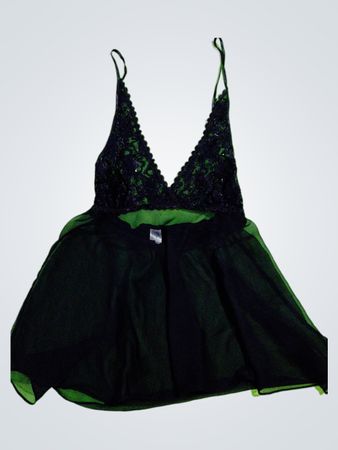 Black Lace Trim Chemise