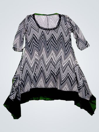 Black and White Chevron Tunic