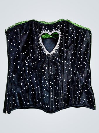 Black Corset with Rhinestones