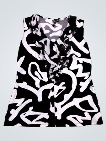 Black and White Abstract Pattern Dress
