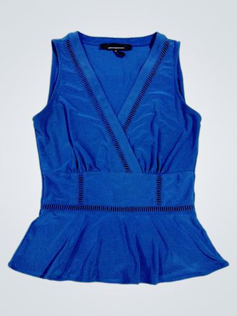 Blue Peplum Top