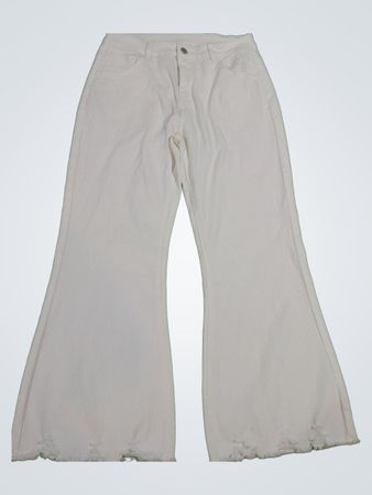 White Flare Leg Pants