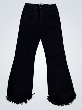 JUST BLACK DENIM FLARED JEANS MADE IN USA
