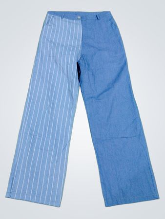 Zweifarbige Weite-Hosen