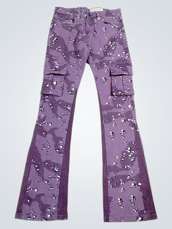 FWRD DENIM New York Purple Camo Cargo Jeans