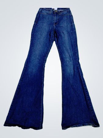 VIBRANT MIU Hochtaillierte Schlagjeans