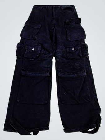Forever 21 Schwarze Cargo-Denim-Hosen