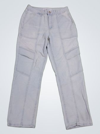 Indigo Rein Damen Light Wash Cargo Jeans Größe 9 Bund 28