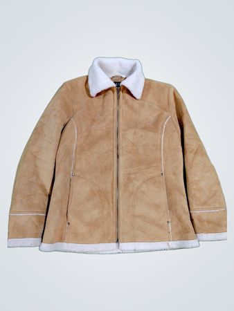 Hudson Place Damen Wildleder Sherpa Futter Jacke