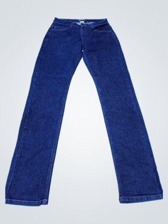Dunkel gewaschene Denim-Jeans