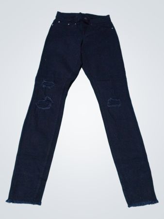 Schwarze zerrissene Jeans