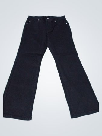 Tahari Schwarze Denim Flare Jeans