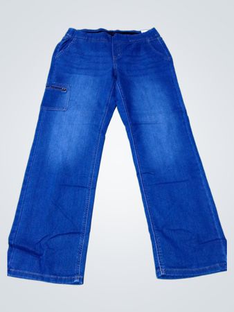Blaue Denim Cargo-Hosen