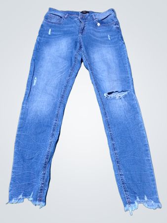 F&F Blaue Zerrissene Denim-Jeans