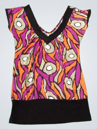Siren Lily Damen V-Ausschnitt Grafikdruck Shirt