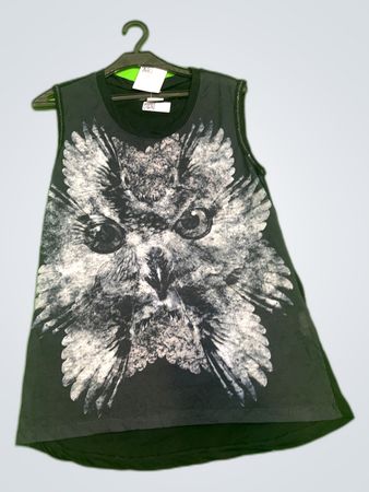 VERO MODA Black Owl Graphic Sleeveless Top