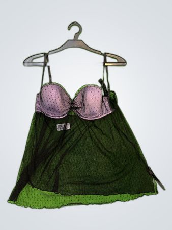 Oysho Pink Lace Babydoll Top