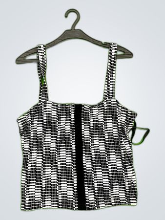 Joseph Ribkoff Black and White Geometric Pattern Top
