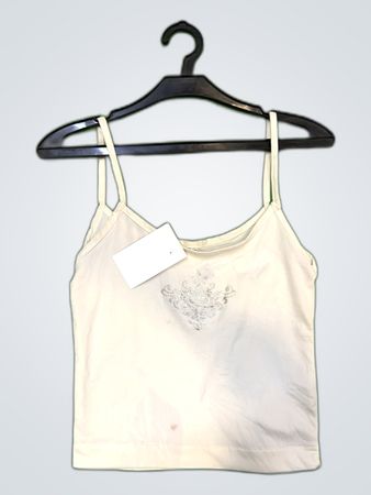 Unbranded White Embellished Camisole Top