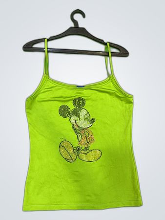 Disney Green Mickey Mouse Rhinestone Cami Top