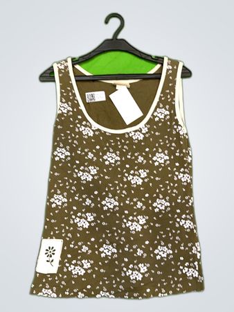 Brown Floral Tank Top
