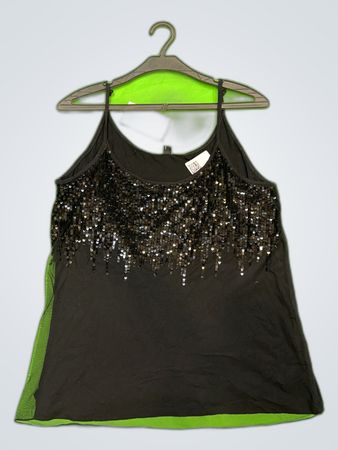 Pimkie Black Sequined Camisole Top
