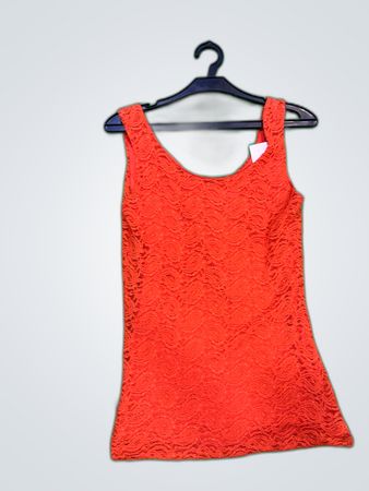 Orange Lace Camisole Top